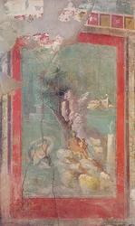 Detail von Galatea und Polyphemus, aus dem Haus des Priesters Amandus, ca. 15 v. Chr. - 50 n. Chr.